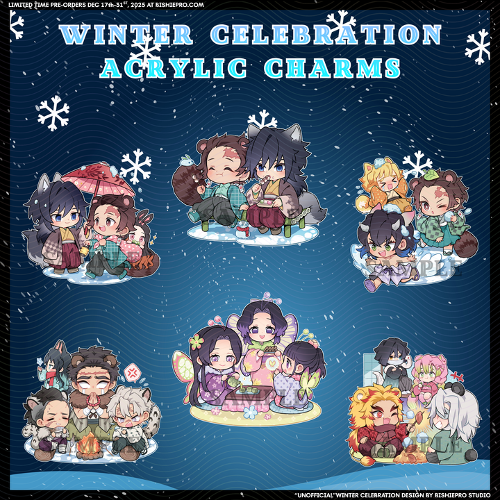 Winter Celebration Acrylic Charms